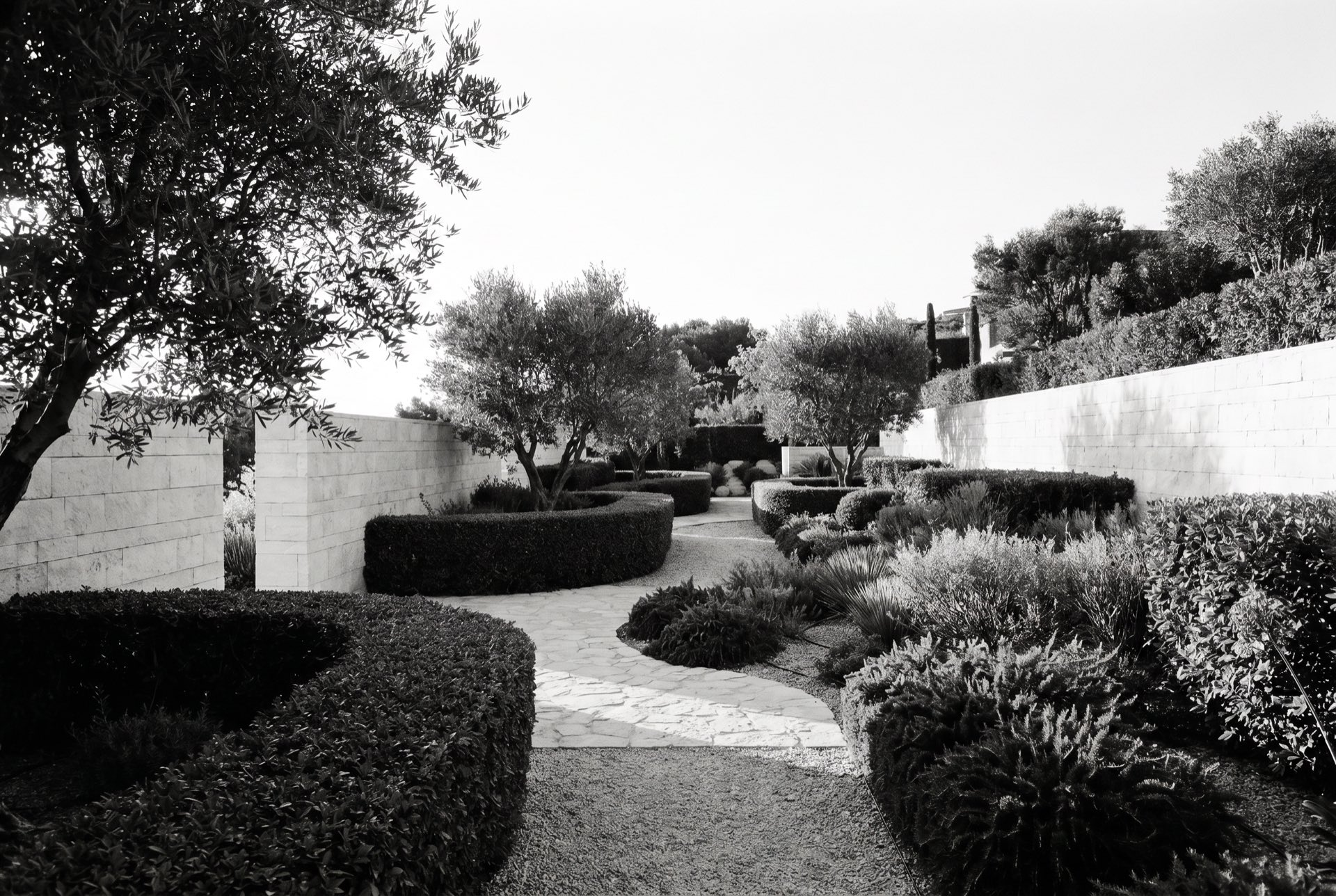 A landscaped private park